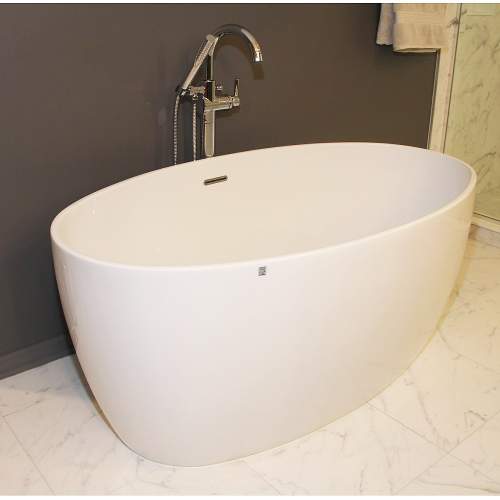 Contemporary Master Bath with Freestanding Tub