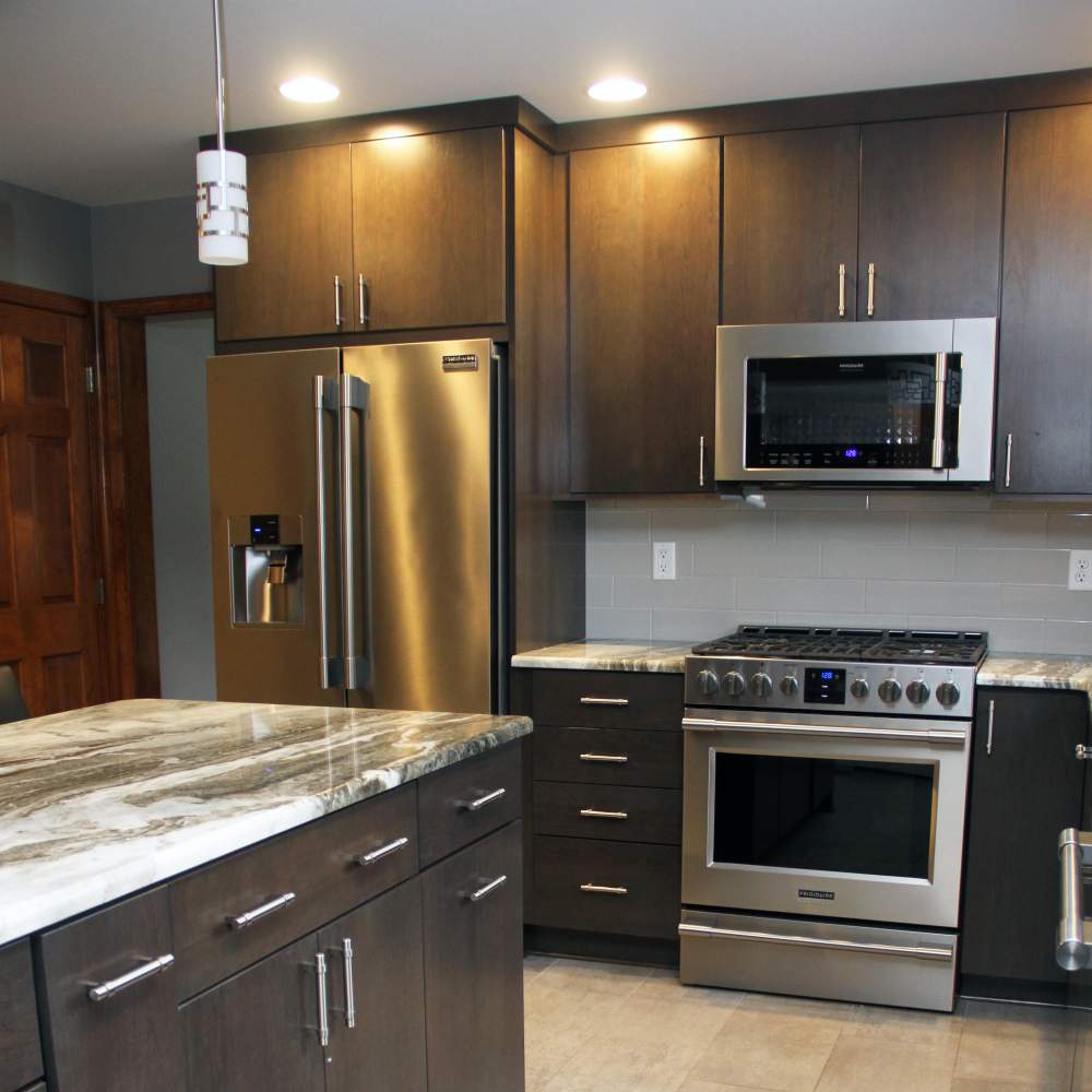 Modern Combination Of Rich Brown And Soft Grey Kitchen Remodel by Repp Renovations project photo 5