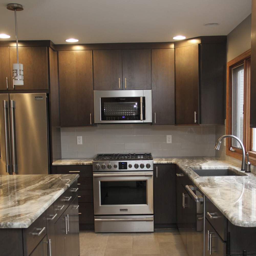 Modern Combination Of Rich Brown And Soft Grey Kitchen Remodel by Repp Renovations project photo 4